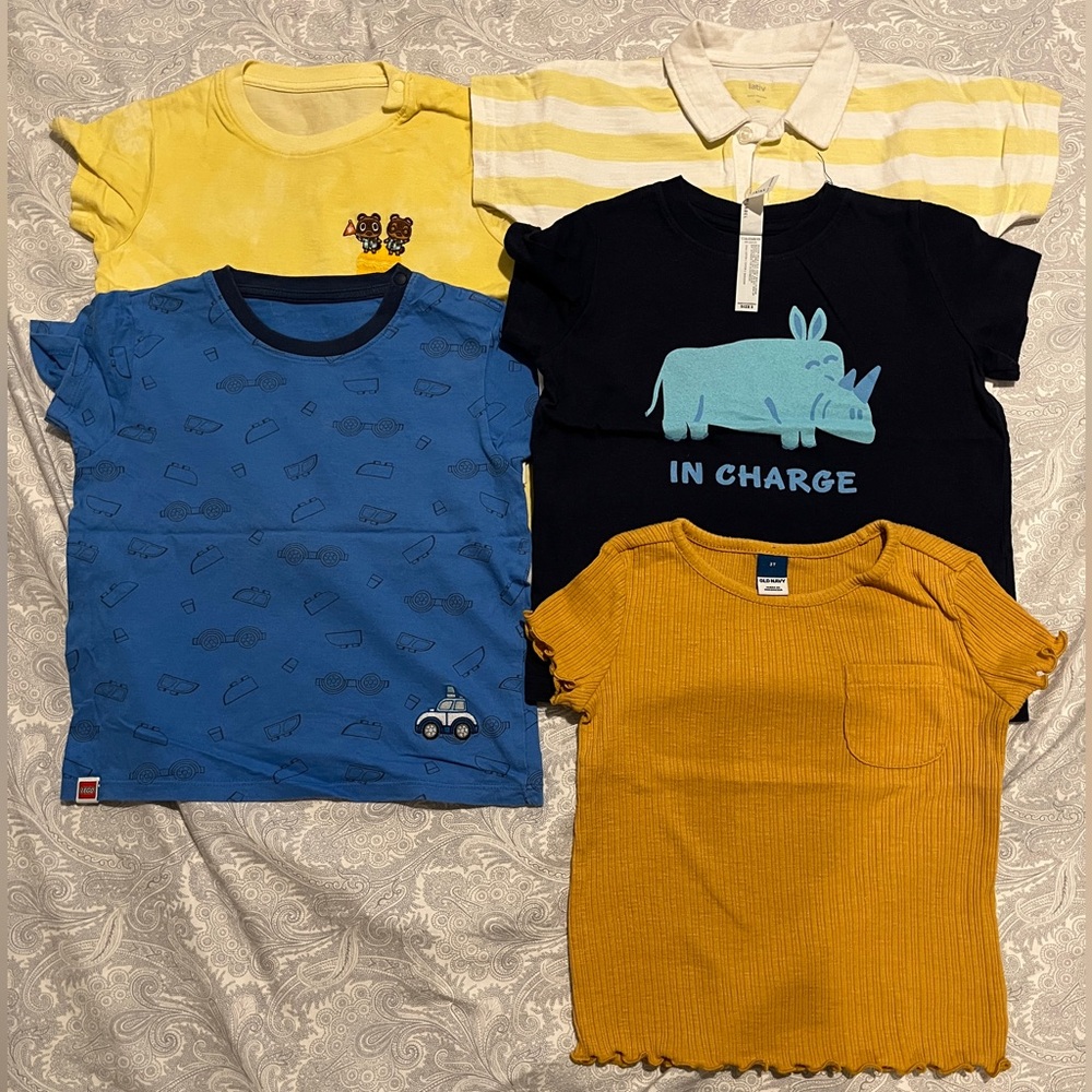 BUNDLE of 5 Kids Short Sleeve T-Shirts